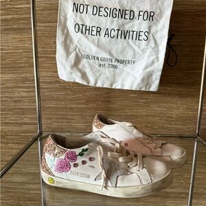 Golden Goose White Sneakers little girls sz33 NWOT